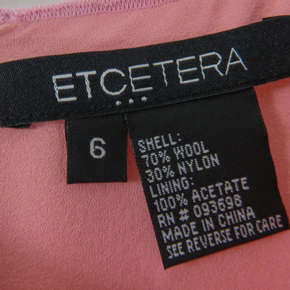 Etcetera Pink High Neck Sleeveless Knee Length Dress Size 6 - Picture 7 of 7